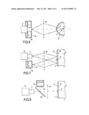 METHOD AND OPTICAL DEVICE FOR ANALYZING A MARK ON A TRANSLUCENT OR TRANSPARENT CURVED WALL diagram and image