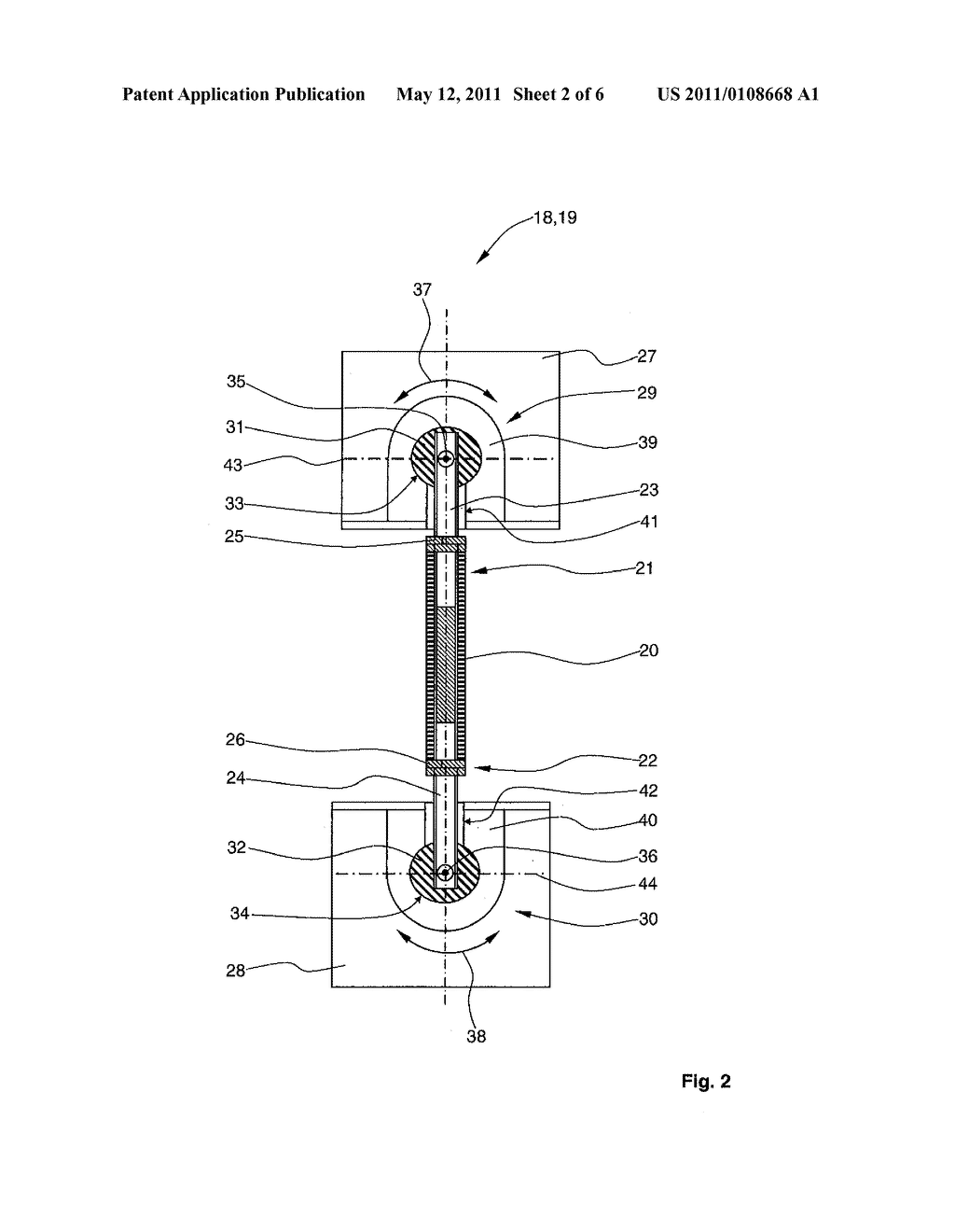 DEVICE, IN PARTICULAR CONNECTION ROD, FOR BRACING A FUSELAGE STRUCTURE OF AN AIRCRAFT AND/OR FOR FASTENING A COMPONENT - diagram, schematic, and image 03