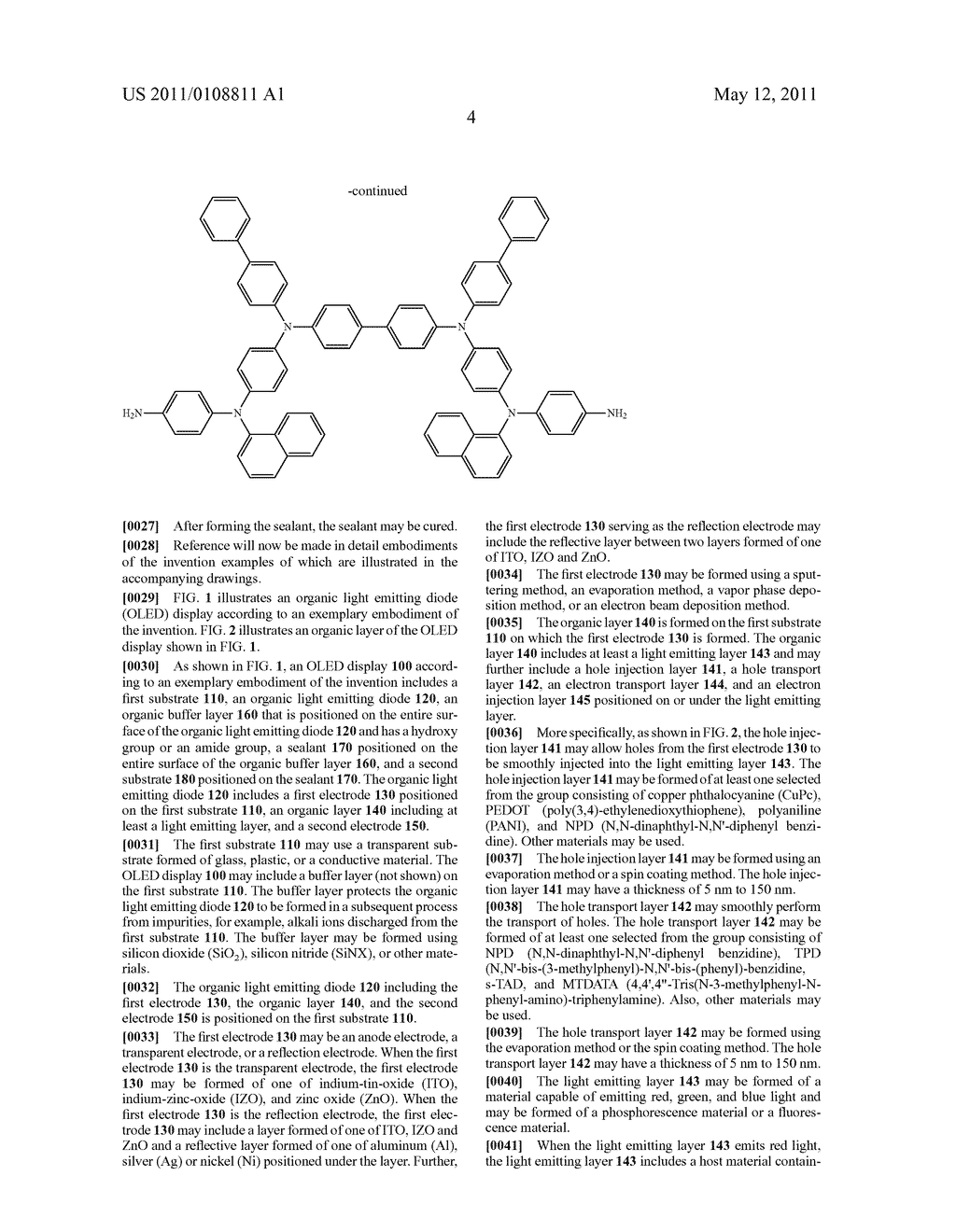 ORGANIC LIGHT EMITTING DIODE DISPLAY AND METHOD OF MANUFACTURING THE SAME - diagram, schematic, and image 08