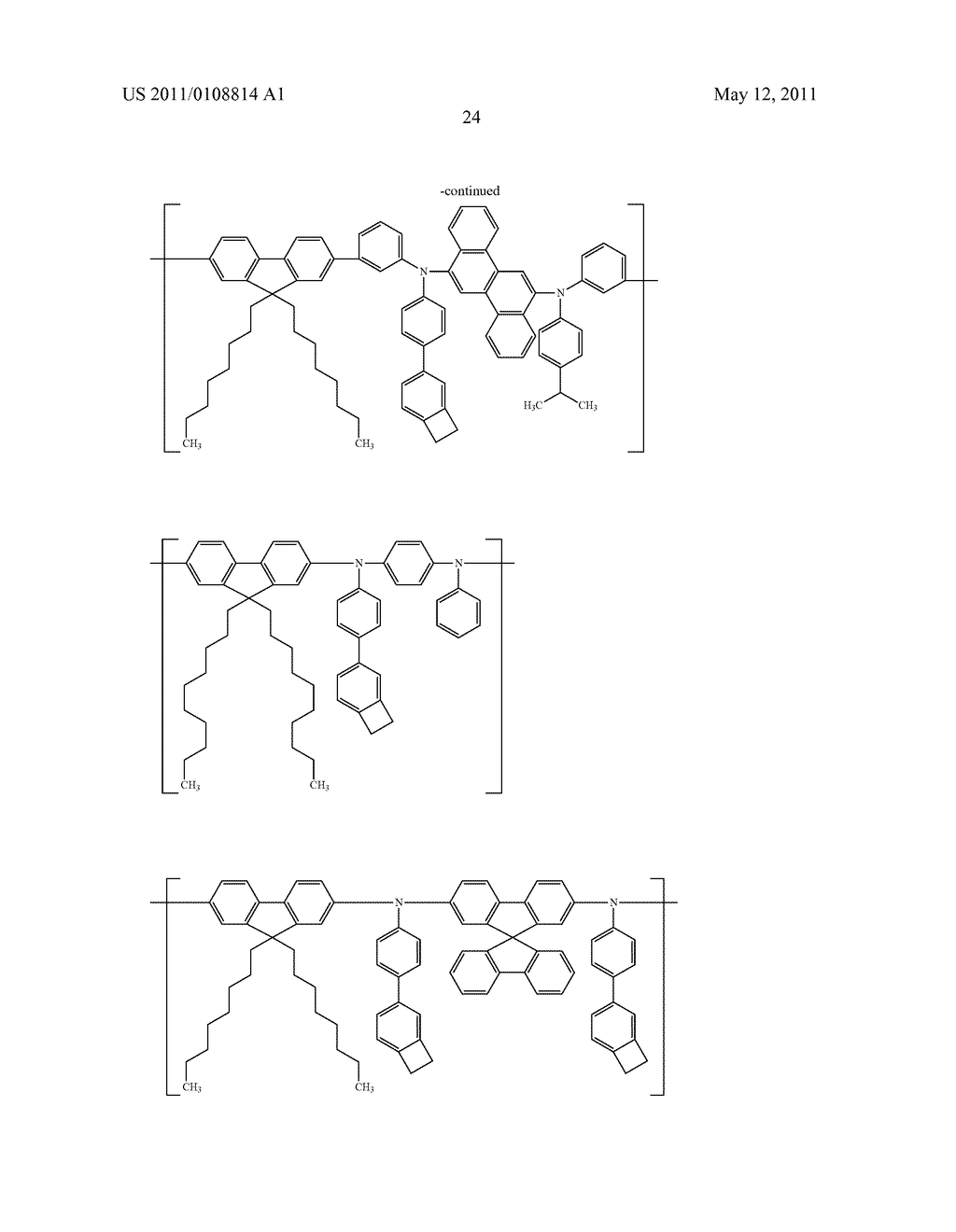 POLYMER COMPOUND, NET-LIKE POLYMER COMPOUND PRODUCED BY CROSSLINKING THE POLYMER COMPOUND, COMPOSITION FOR ORGANIC ELECTROLUMINESCENCE ELEMENT, ORGANIC ELECTROLUMINESCENCE ELEMENT, ORGANIC EL DISPLAY, AND ORGANIC EL LIGHTING - diagram, schematic, and image 26