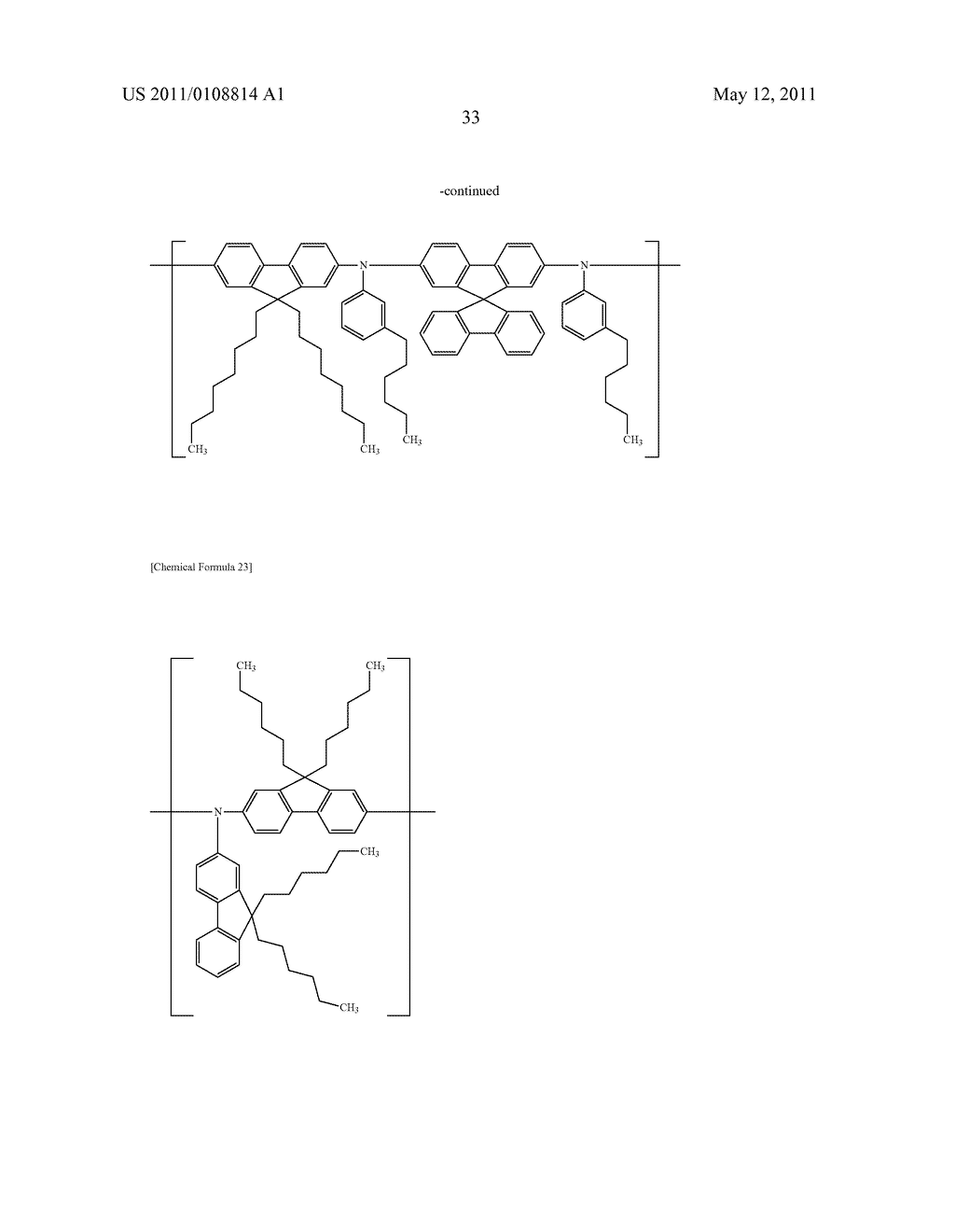 POLYMER COMPOUND, NET-LIKE POLYMER COMPOUND PRODUCED BY CROSSLINKING THE POLYMER COMPOUND, COMPOSITION FOR ORGANIC ELECTROLUMINESCENCE ELEMENT, ORGANIC ELECTROLUMINESCENCE ELEMENT, ORGANIC EL DISPLAY, AND ORGANIC EL LIGHTING - diagram, schematic, and image 35