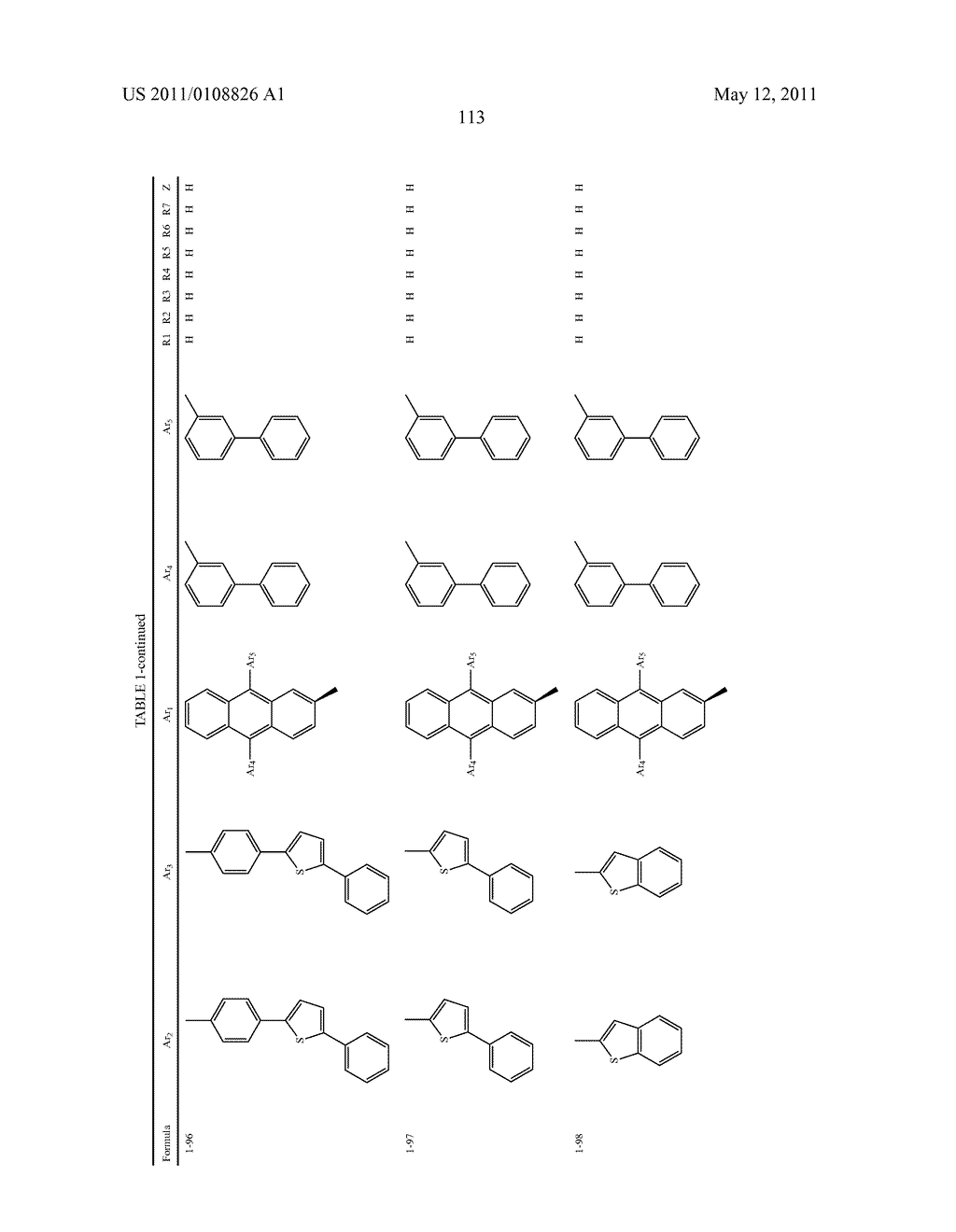 ANTHRACENE DERIVATIVE AND AN ORGANIC ELECTRONIC DEVICE USING THE SAME - diagram, schematic, and image 115