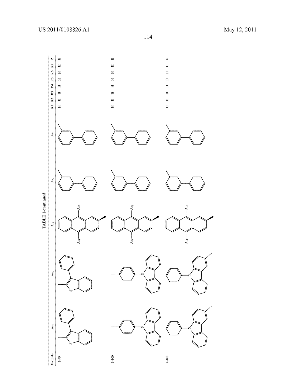 ANTHRACENE DERIVATIVE AND AN ORGANIC ELECTRONIC DEVICE USING THE SAME - diagram, schematic, and image 116