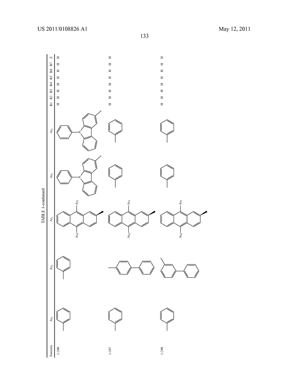 ANTHRACENE DERIVATIVE AND AN ORGANIC ELECTRONIC DEVICE USING THE SAME - diagram, schematic, and image 135