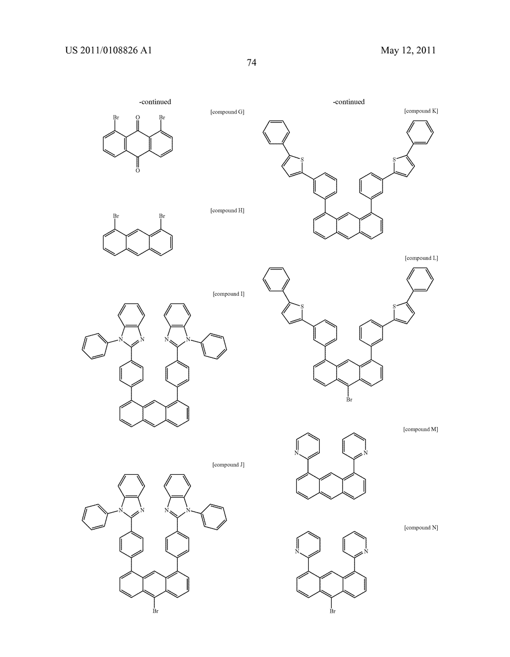 ANTHRACENE DERIVATIVE AND AN ORGANIC ELECTRONIC DEVICE USING THE SAME - diagram, schematic, and image 76