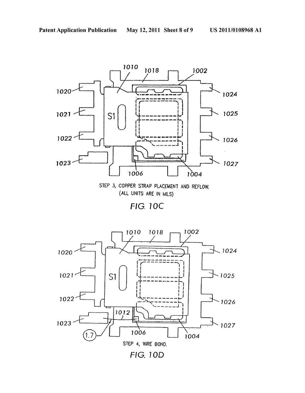 Semiconductor package with metal straps - diagram, schematic, and image 09