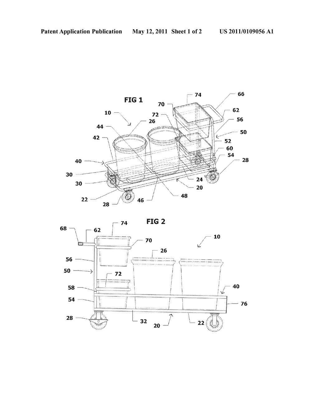 Refuse and Recycling Cart - diagram, schematic, and image 02