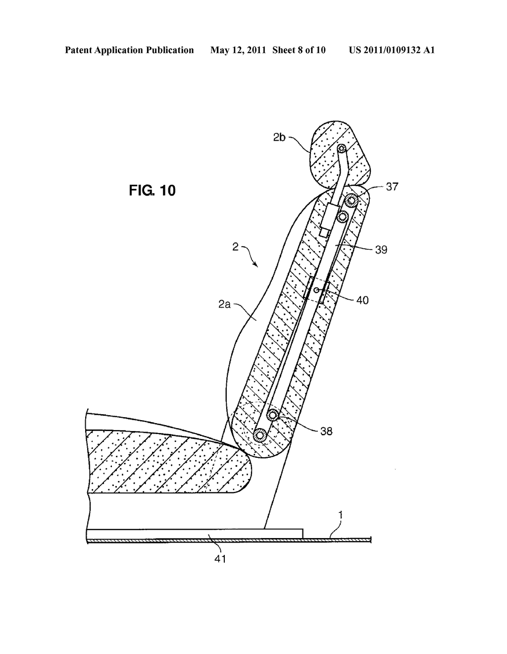 SEAT DEVICE FOR VEHICLE - diagram, schematic, and image 09