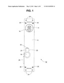 LOCK MECHANISM FOR FIXING A SLIDE BAR IN EITHER OF TWO POSITIONS diagram and image