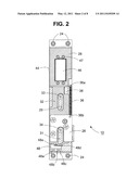 LOCK MECHANISM FOR FIXING A SLIDE BAR IN EITHER OF TWO POSITIONS diagram and image