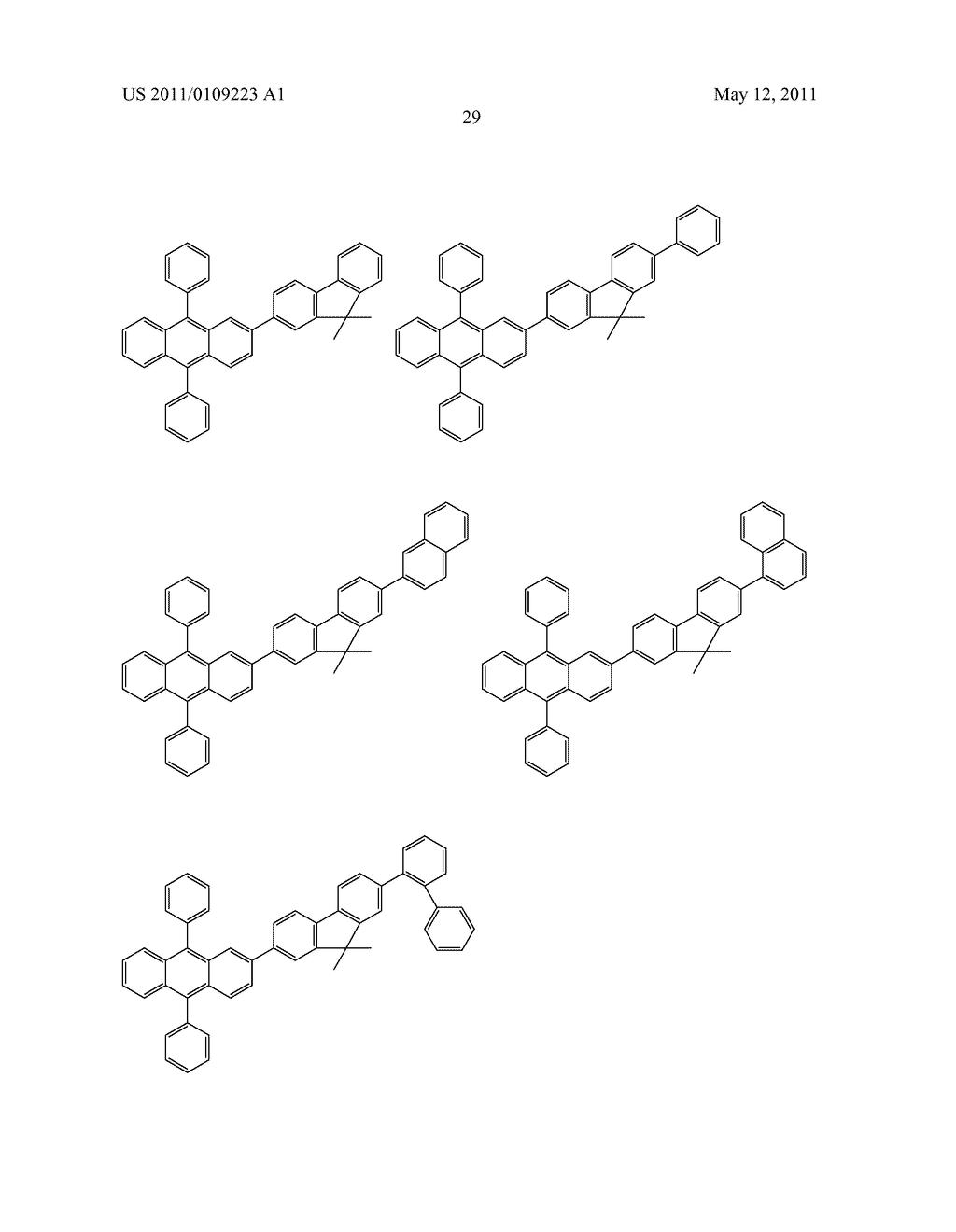 ORGANIC ELECTROLUMINESCENT COMPOUNDS WITH HIGH EFFICIENCY AND DISPLAY DEVICE USING THE SAME - diagram, schematic, and image 30