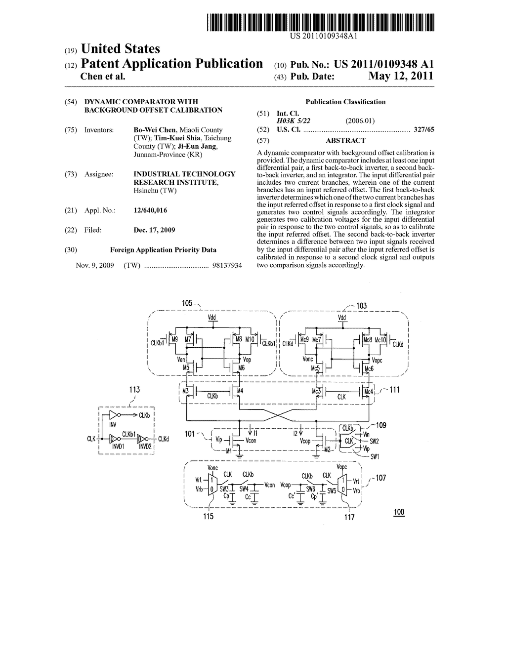 DYNAMIC COMPARATOR WITH BACKGROUND OFFSET CALIBRATION - diagram, schematic, and image 01