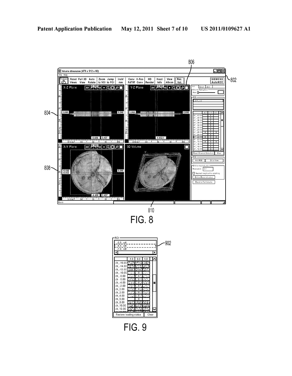 Method and Apparatus for Three-Dimensional Visualization and Analysis for Automatic Non-Destructive Examination of a Solid Rotor using Ultrasonic Phased Array - diagram, schematic, and image 08