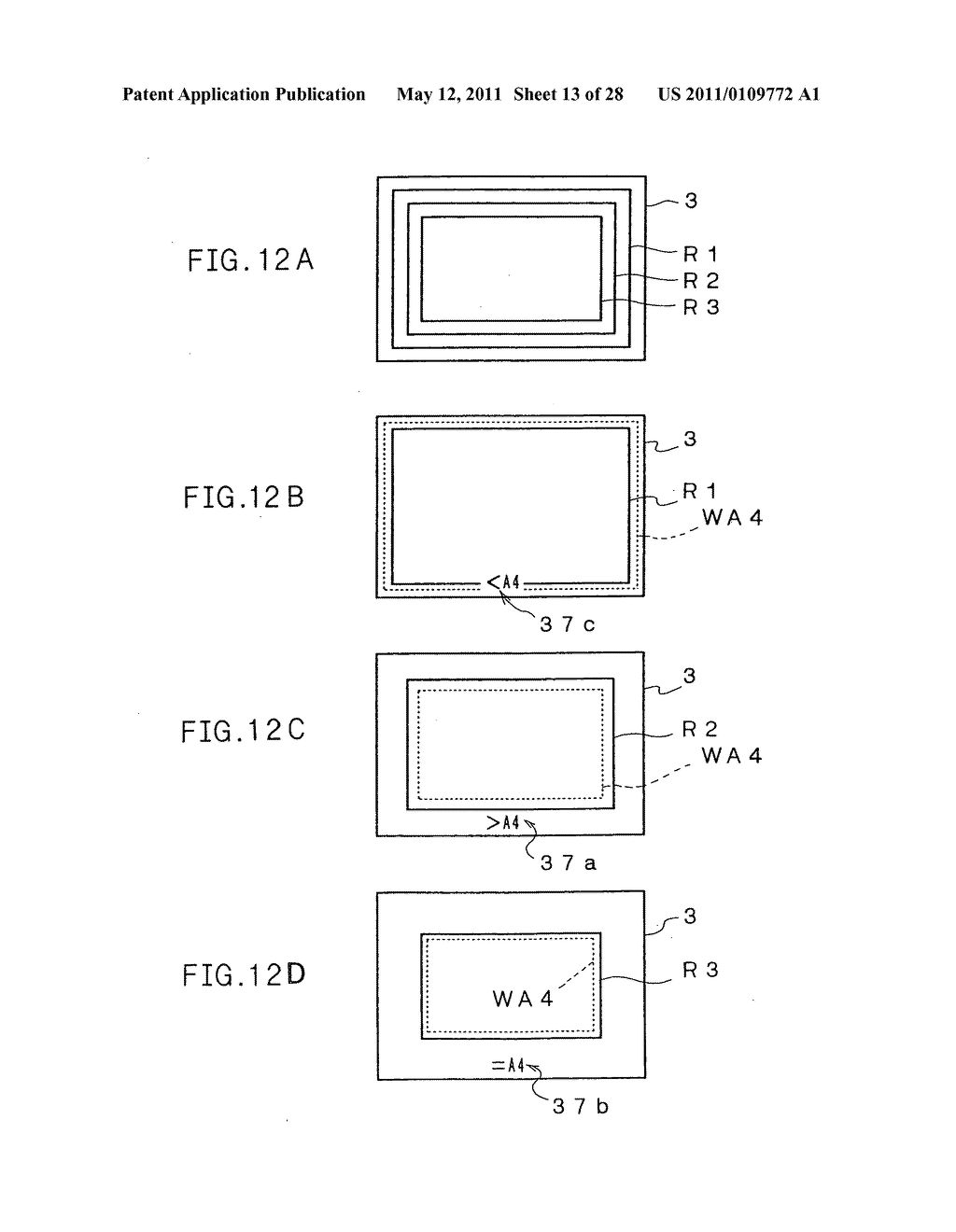 Method for image data print control, electronic camera and camera system - diagram, schematic, and image 14