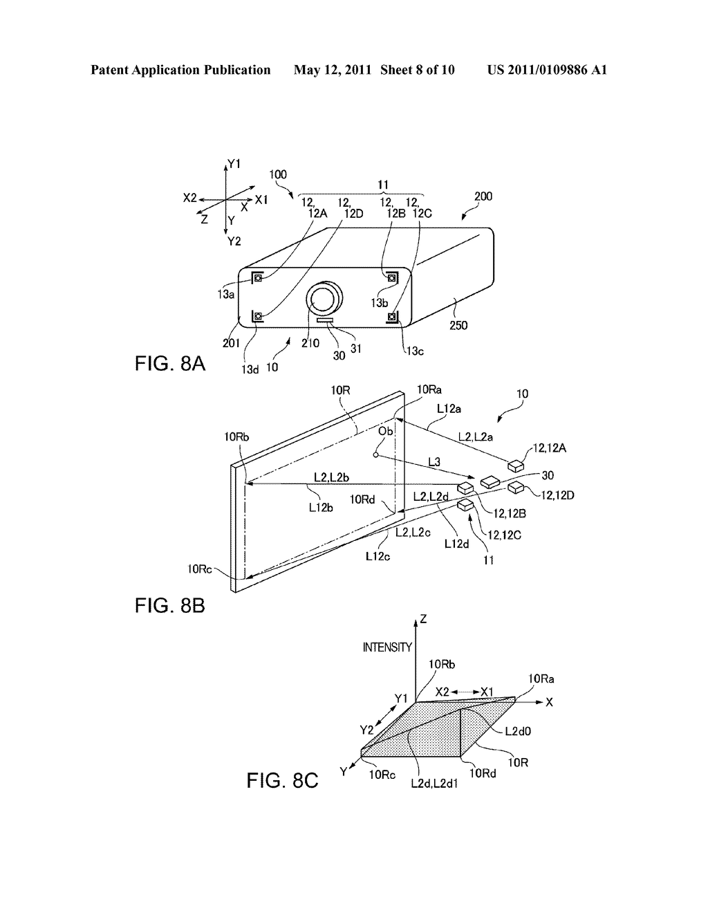 PROJECTION DISPLAY DEVICE WITH POSITION DETECTION FUNCTION - diagram, schematic, and image 09