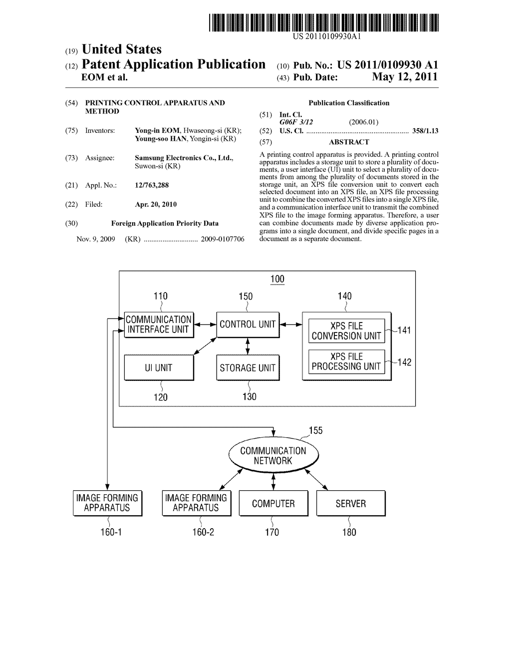 PRINTING CONTROL APPARATUS AND METHOD - diagram, schematic, and image 01