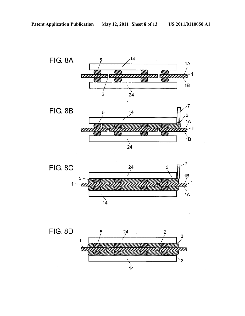 STRUCTURE WITH ELECTRONIC COMPONENT MOUNTED THEREIN AND METHOD FOR MANUFACTURING SUCH STRUCTURE - diagram, schematic, and image 09