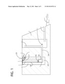 SELF CLOSING FLOOD BARRIER AND METHOD FOR PROTECTING A HINTERLAND USING SAME diagram and image