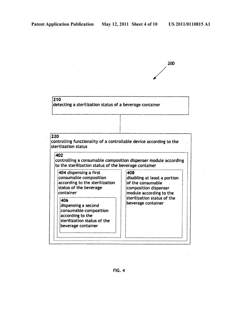 Sterilization of consumable composition dispensers - diagram, schematic, and image 05