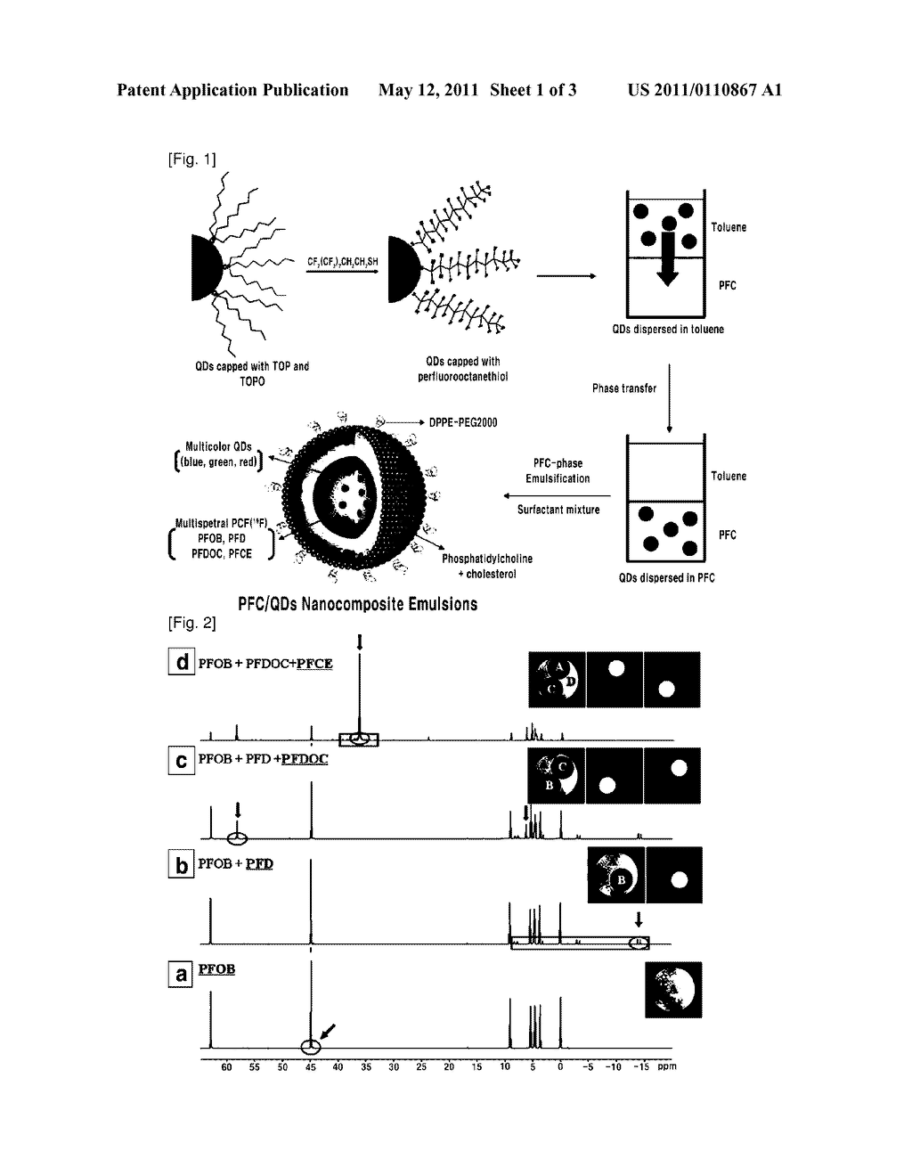 MULTIMODAL IMAGING METHOD USING NANO-EMULSION COMPRISING OPTICAL NANO-PARTICLES AND PERFLUOROCARBONS - diagram, schematic, and image 02