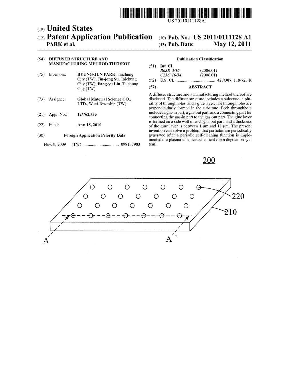 DIFFUSER STRUCTURE AND MANUFACTURING METHOD THEREOF - diagram, schematic, and image 01