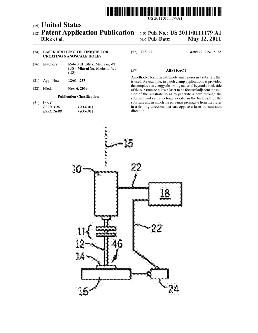 LASER DRILLING TECHNIQUE FOR CREATING NANOSCALE HOLES - diagram, schematic, and image 01