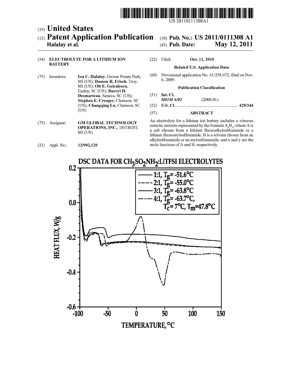 ELECTROLYTE FOR A LITHIUM ION BATTERY - diagram, schematic, and image 01