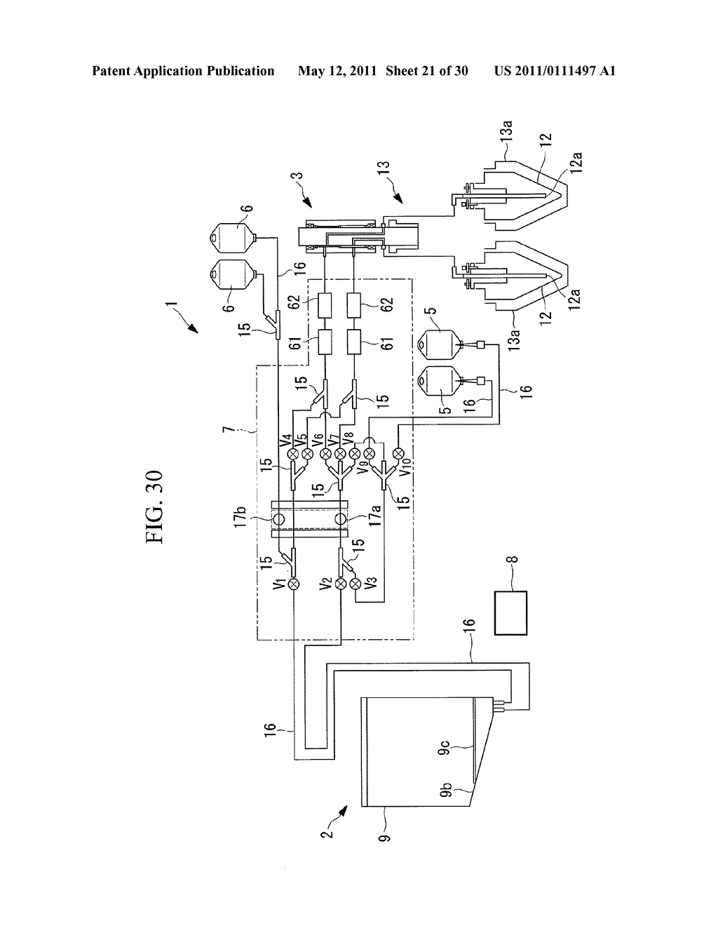 CELL SEPARATION APPARATUS, METHOD FOR ACTIVATING FAT-DERIVED CELLS, GRAFT MATERIAL PRODUCING PROCESS, AND GRAFT MATERIAL - diagram, schematic, and image 22