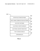 DEVICE, SYSTEM AND METHOD FOR SELECTING, SHARING AND DISPLAYING ELECTRONIC CONTENT diagram and image