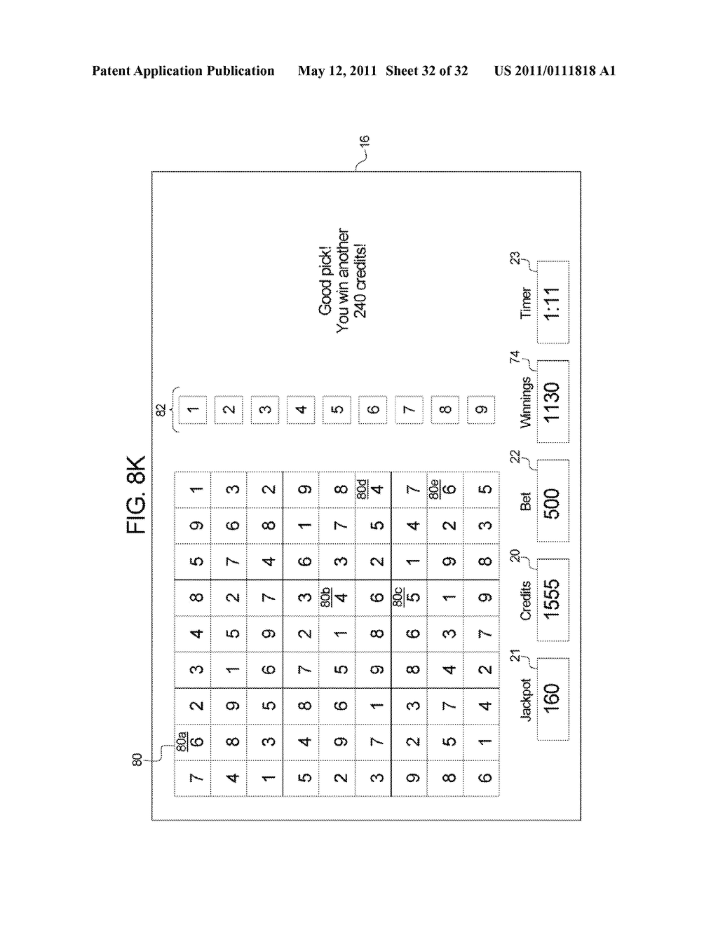 GAMING SYSTEM, GAMING DEVICE AND METHOD FOR PROVIDING A GAME HAVING A DYNAMIC AWARD SCHEME - diagram, schematic, and image 33