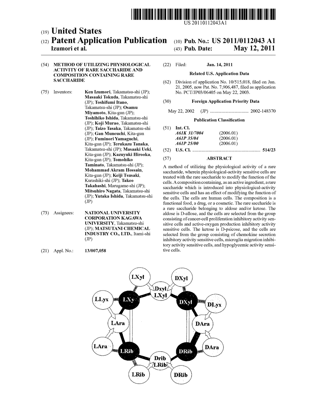 METHOD OF UTILIZING PHYSIOLOGICAL ACTIVITY OF RARE SACCHARIDE AND COMPOSITION CONTAINING RARE SACCHARIDE - diagram, schematic, and image 01