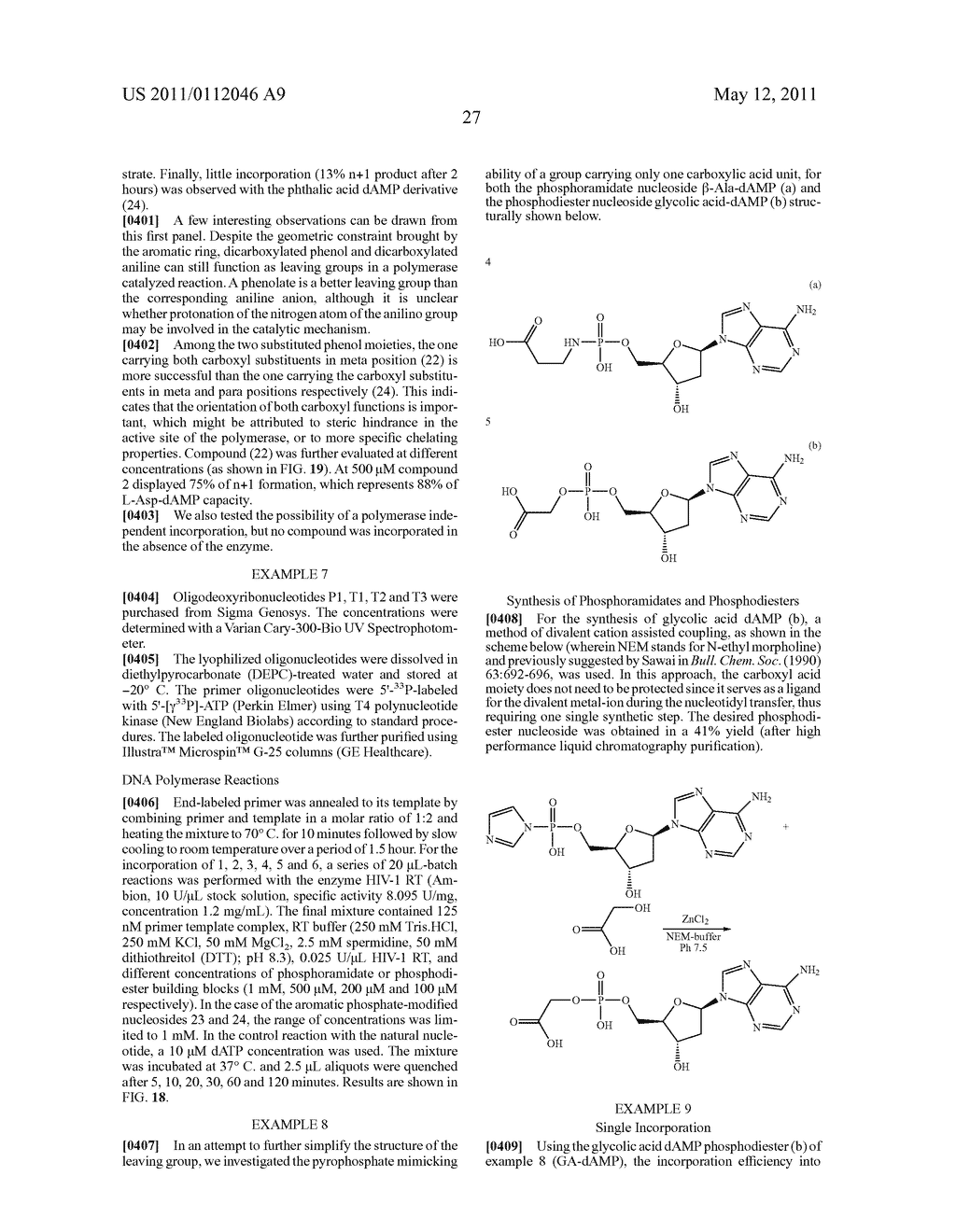 PHOSPHATE MODIFIED NUCLEOSIDES USEFUL AS SUBSTRATES FOR POLYMERASES AND AS ANTIVIRAL AGENTS - diagram, schematic, and image 40