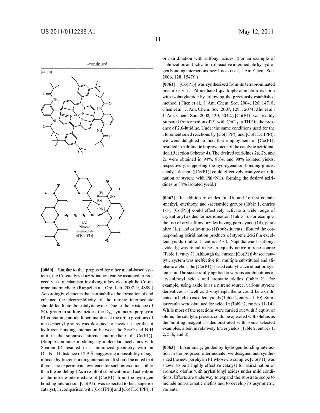 Metal Porphyrin Catalyzed Olefin Aziridination with Sulfonyl Azides - diagram, schematic, and image 12