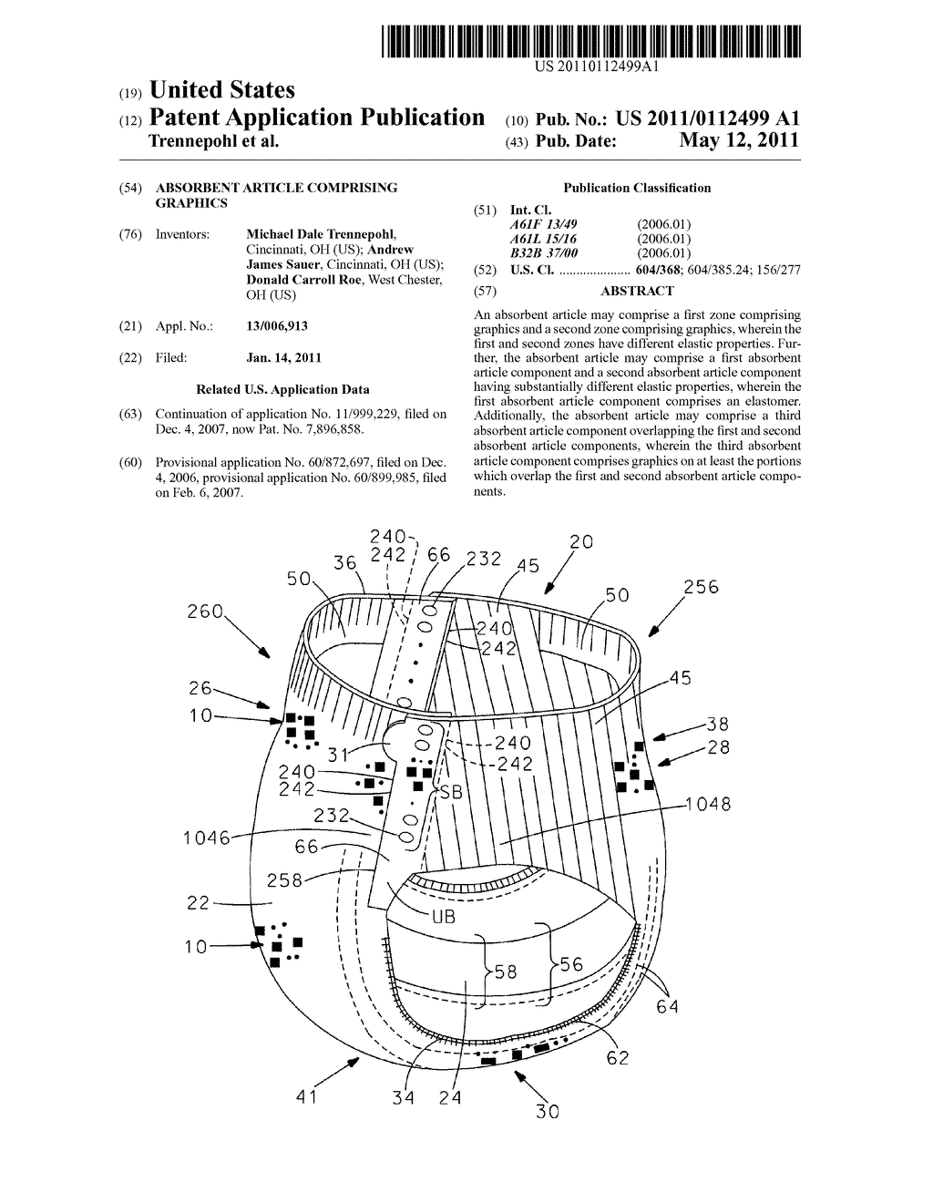 Absorbent Article Comprising Graphics - diagram, schematic, and image 01