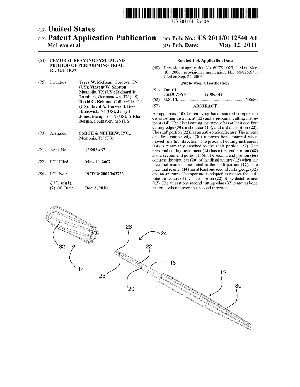 FEMORAL REAMING SYSTEM AND METHOD OF PERFORMING TRIAL REDUCTION - diagram, schematic, and image 01