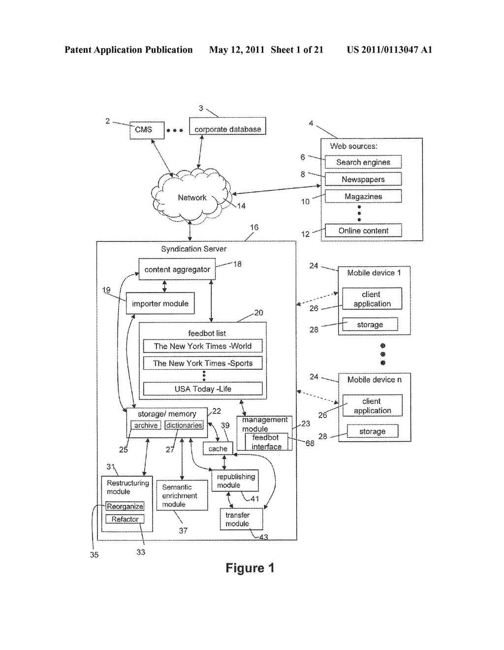 SYSTEM AND METHOD FOR PUBLISHING AGGREGATED CONTENT ON MOBILE DEVICES - diagram, schematic, and image 02
