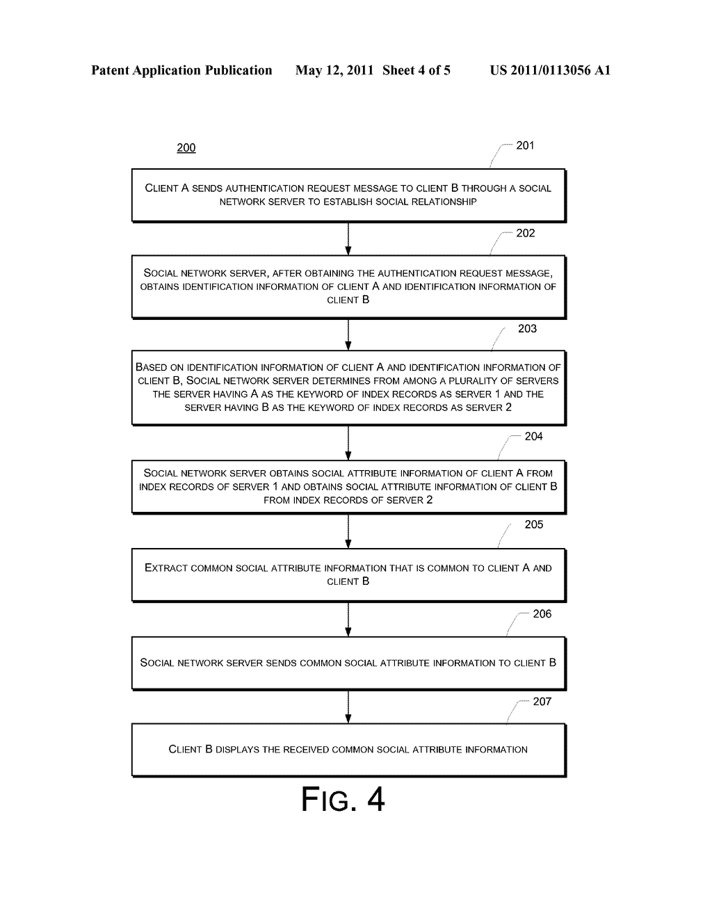 Method and Apparatus for Processing Authentication Request Message in a Social Network - diagram, schematic, and image 05