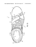 Footwear with Counter-Supplementing Strap diagram and image