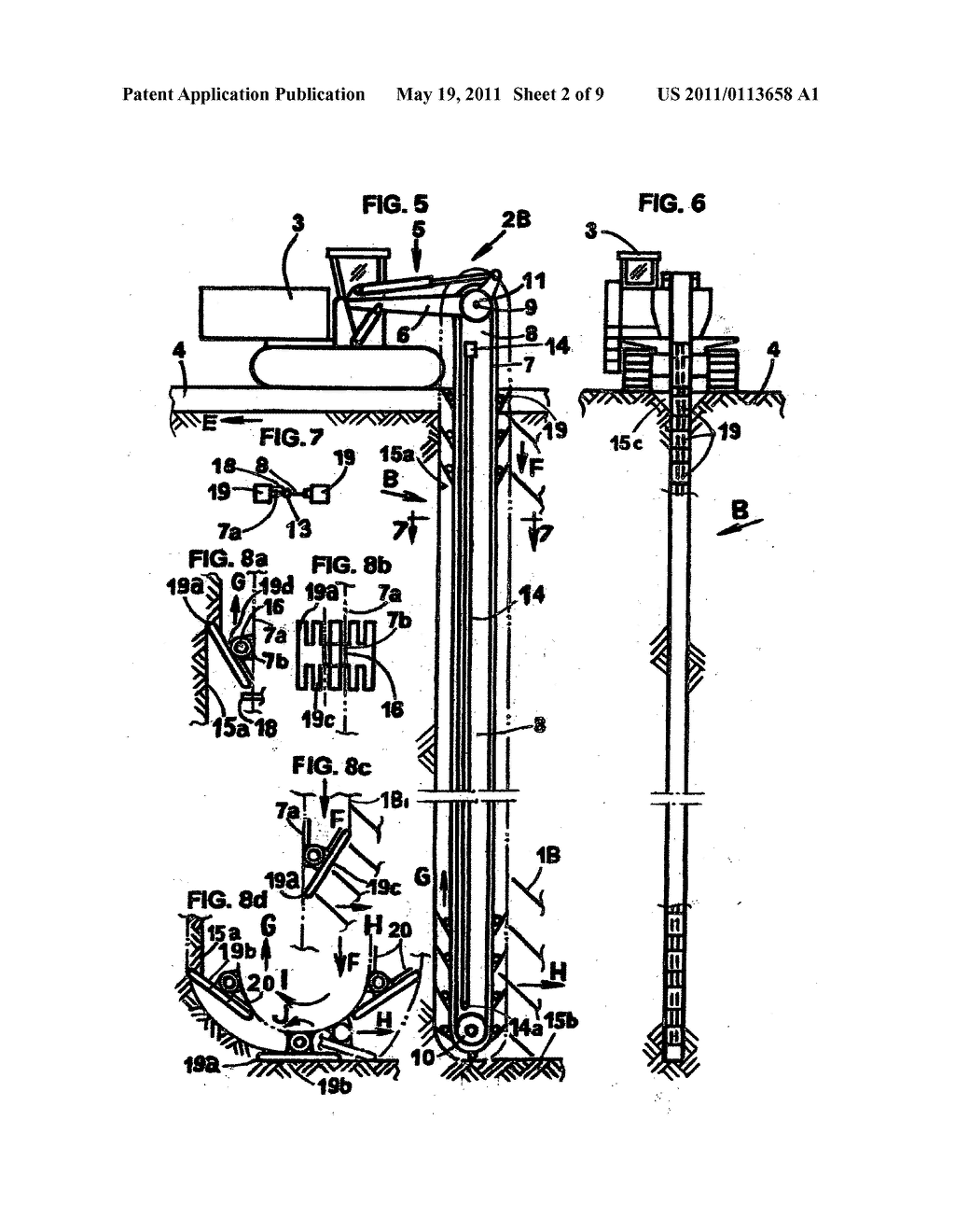 Excavator and a method for constructing an underground continuous wall - diagram, schematic, and image 03