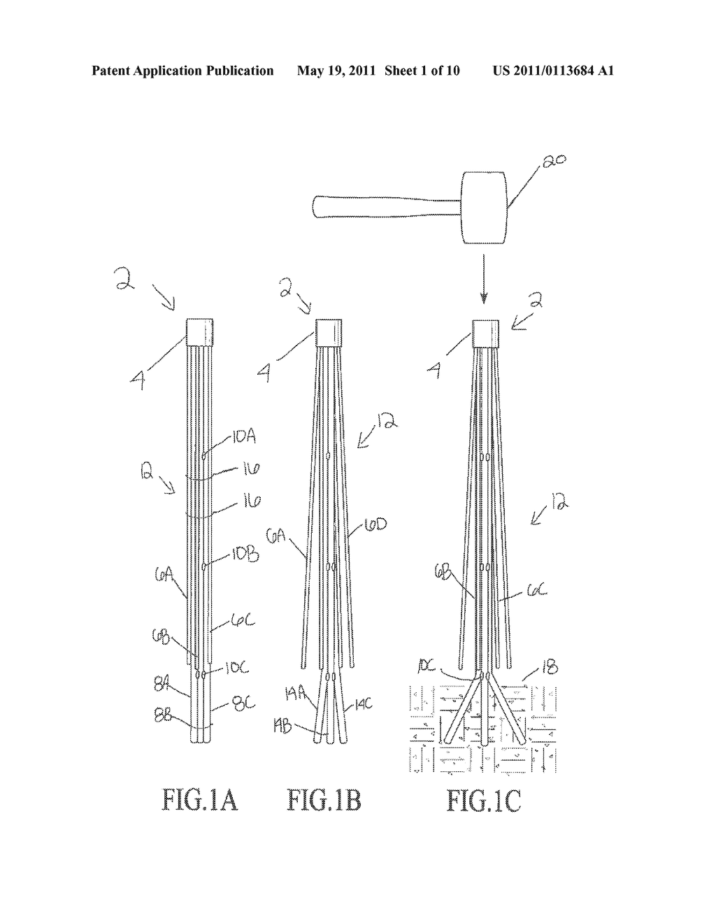 METHOD AND DEVICE FOR A CONFIGURABLY SUPPORTING TRELLIS OR BARRIER MATERIAL - diagram, schematic, and image 02