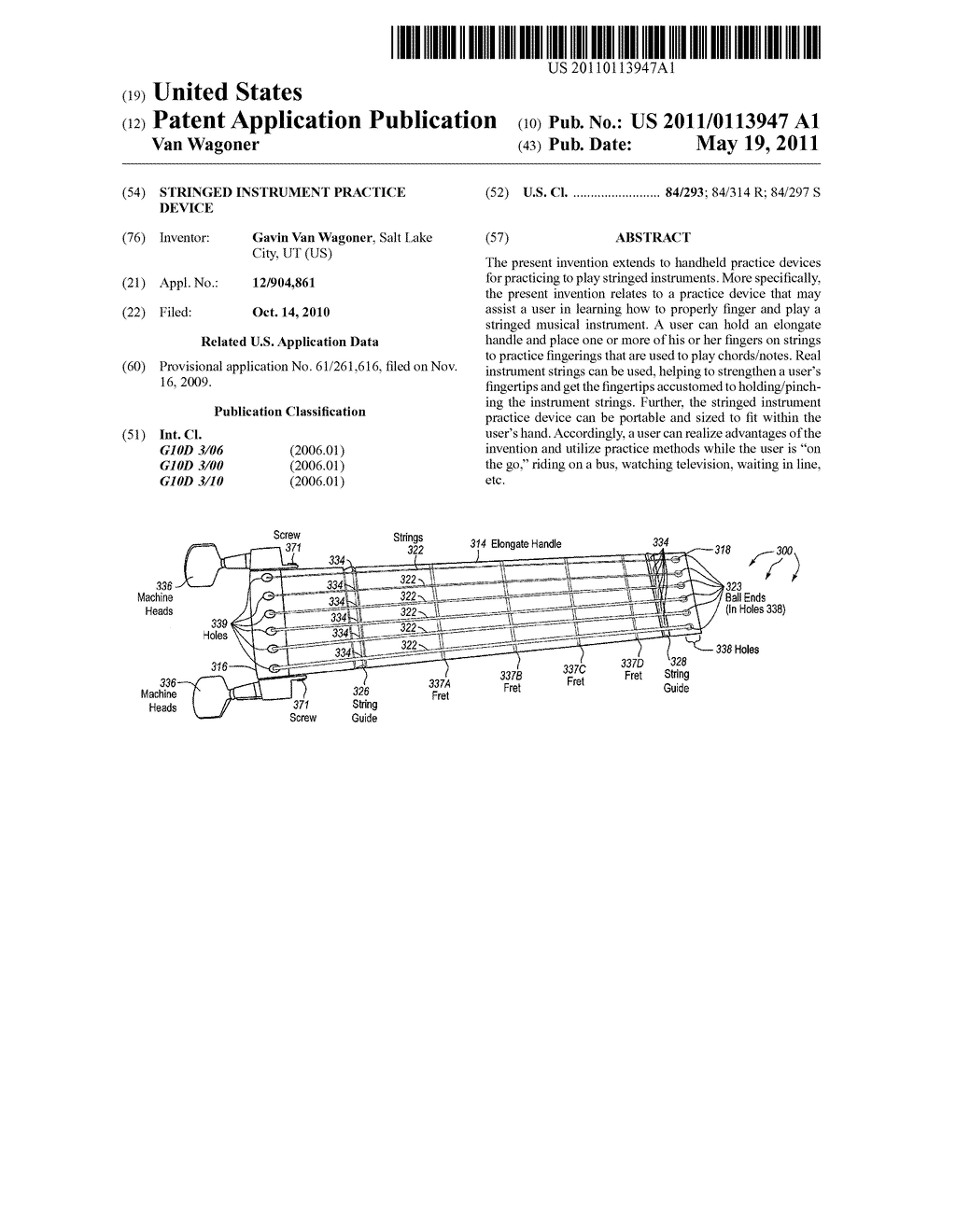 STRINGED INSTRUMENT PRACTICE DEVICE - diagram, schematic, and image 01