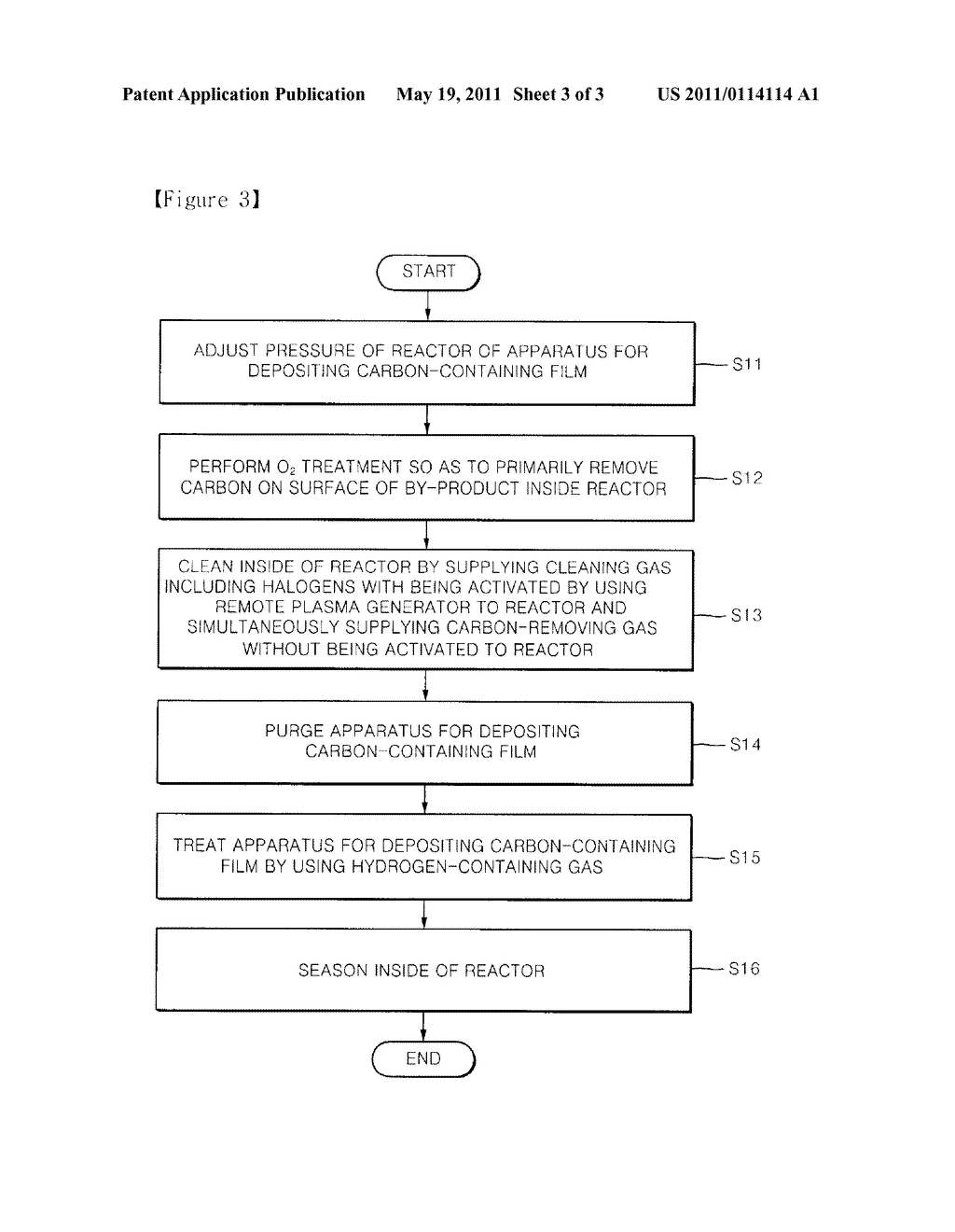 CLEANING METHOD OF APPARATUS FOR DEPOSITING CARBON CONTAINING FILM - diagram, schematic, and image 04