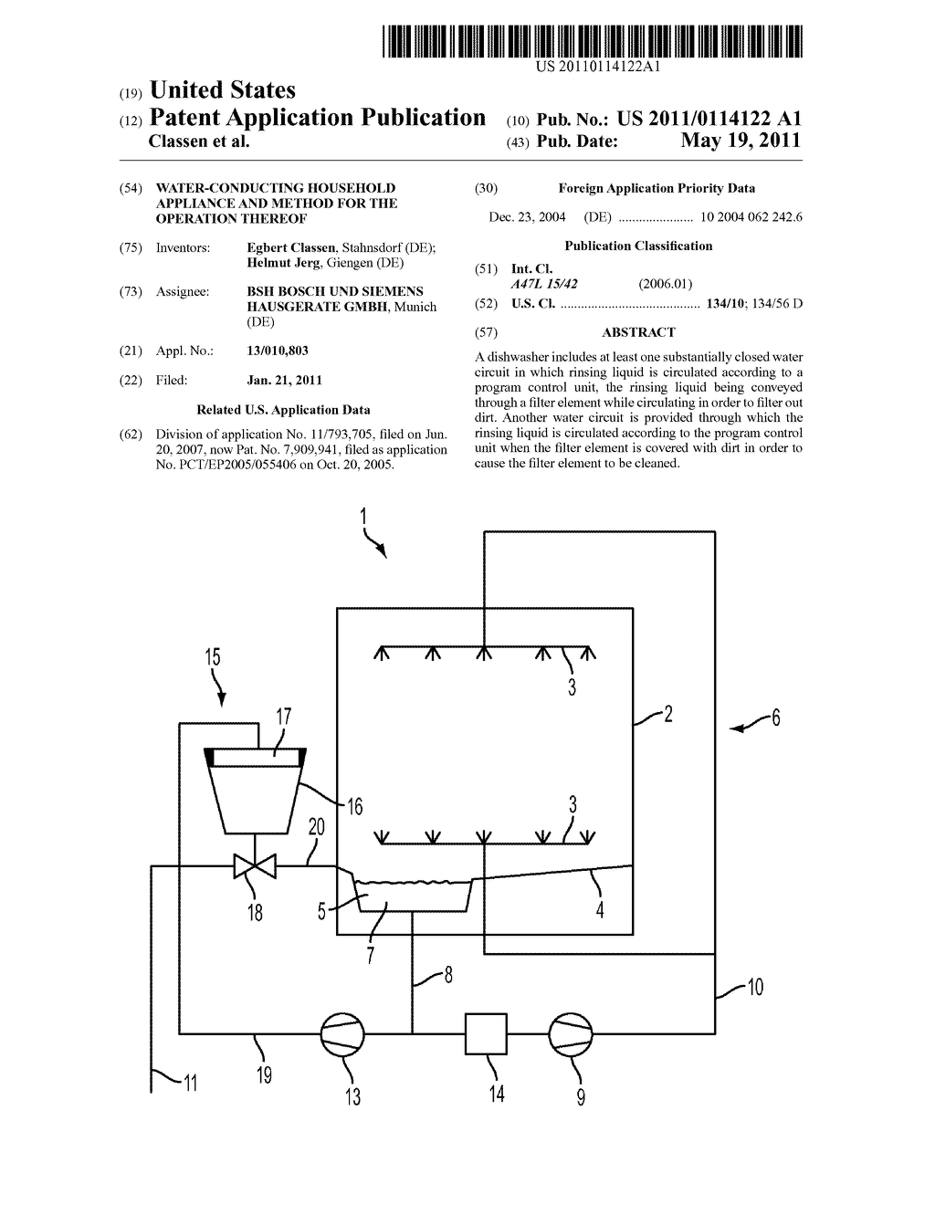 WATER-CONDUCTING HOUSEHOLD APPLIANCE AND METHOD FOR THE OPERATION THEREOF - diagram, schematic, and image 01