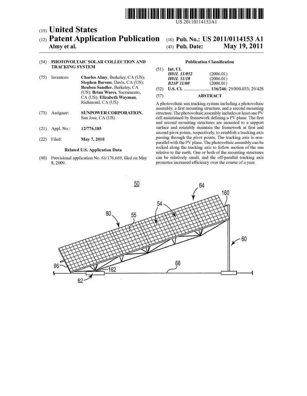 PHOTOVOLTAIC SOLAR COLLECTION AND TRACKING SYSTEM - diagram, schematic, and image 01