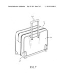 Suitcase with pull rod unit diagram and image