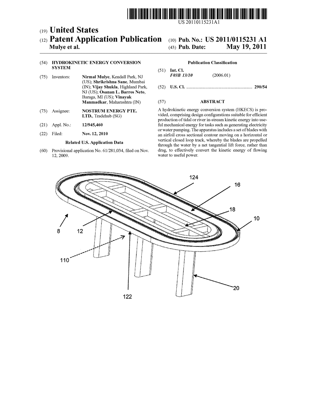 HYDROKINETIC ENERGY CONVERSION SYSTEM - diagram, schematic, and image 01