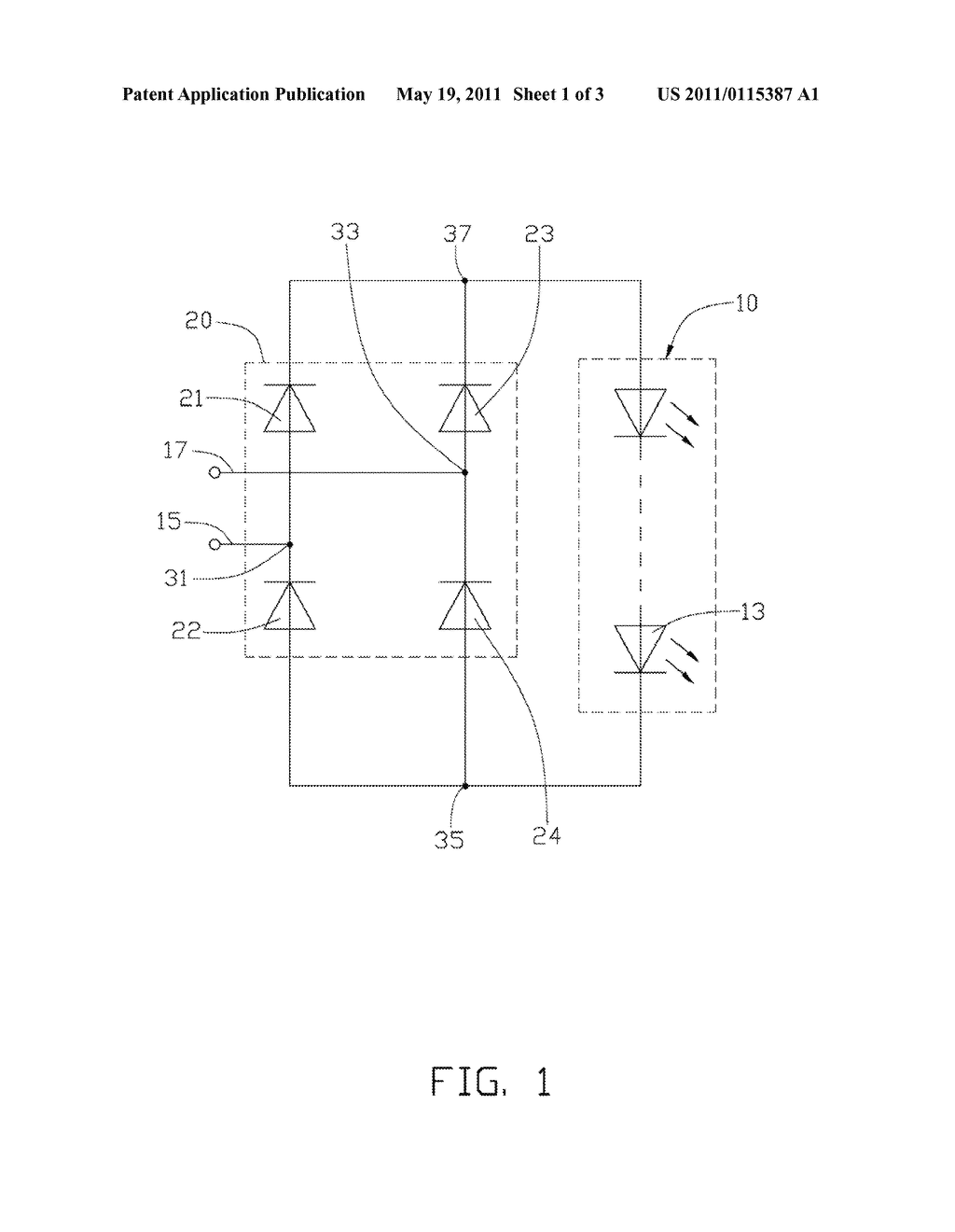 LED LAMP AND PROTECTING CIRCUIT THEREOF - diagram, schematic, and image 02