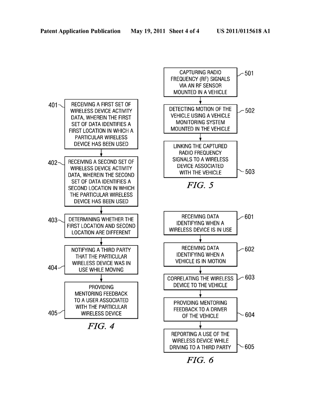 System and Method for Detecting Use of a Wireless Device in a Moving Vehicle - diagram, schematic, and image 05