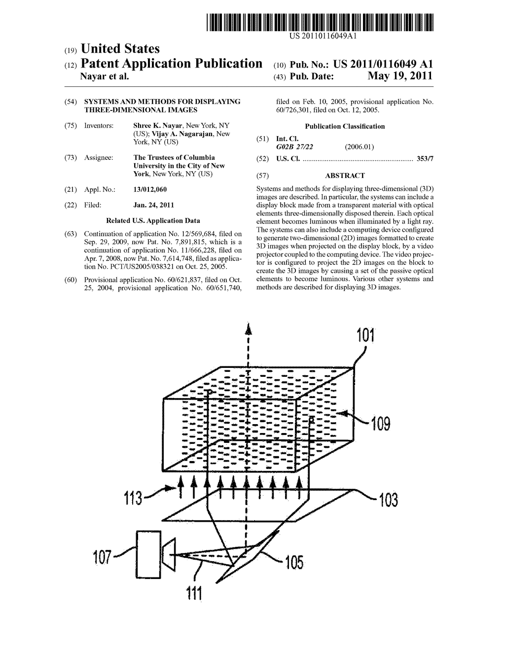 SYSTEMS AND METHODS FOR DISPLAYING THREE-DIMENSIONAL IMAGES - diagram, schematic, and image 01