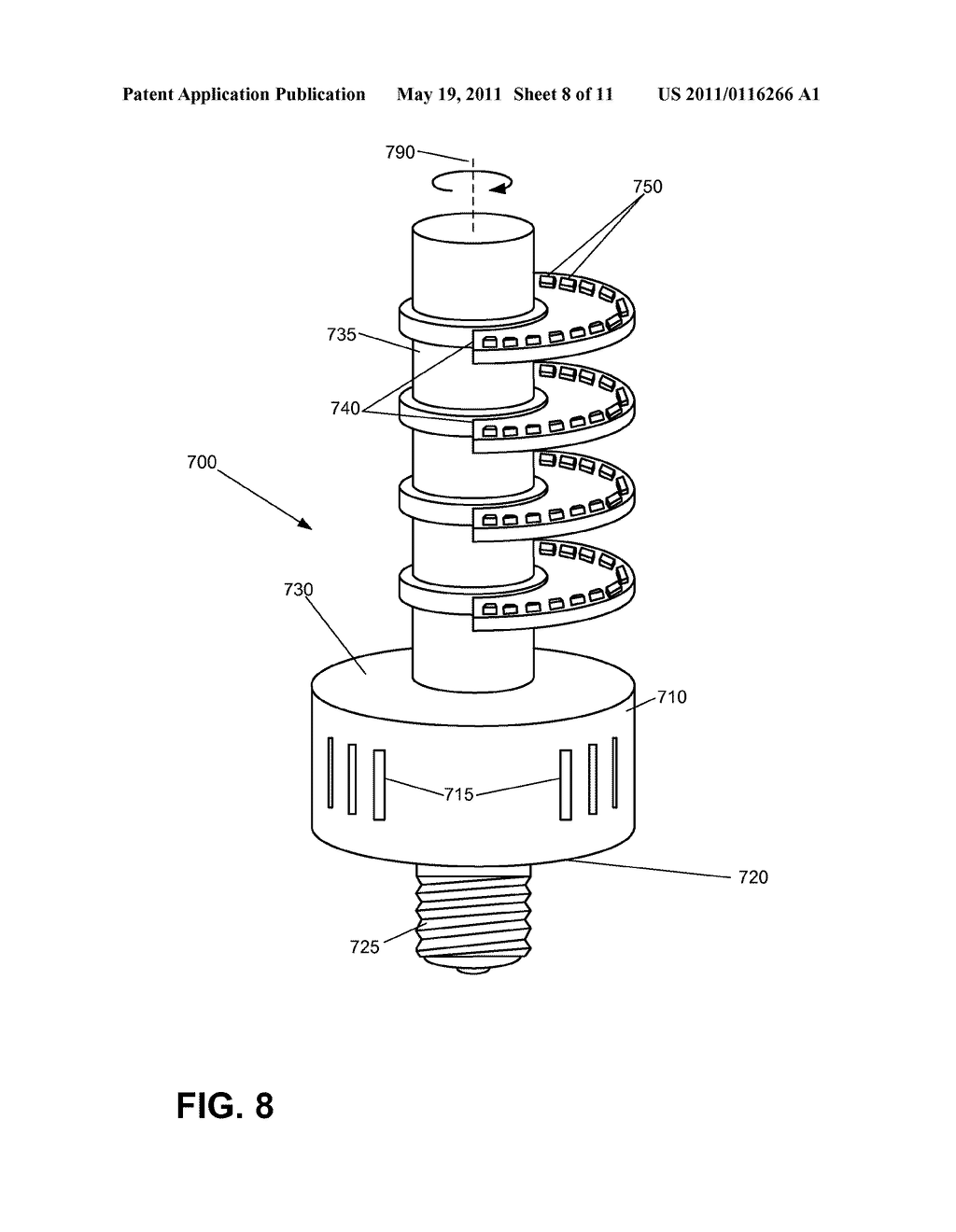 LED BULB WITH MODULES HAVING SIDE-EMITTING LIGHT EMITTING DIODES AND ROTATABLE BASE - diagram, schematic, and image 09